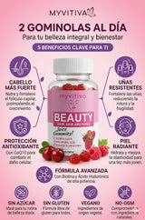 MyVitiva™ Gominolas de Belleza Cabello, Piel y Uñas